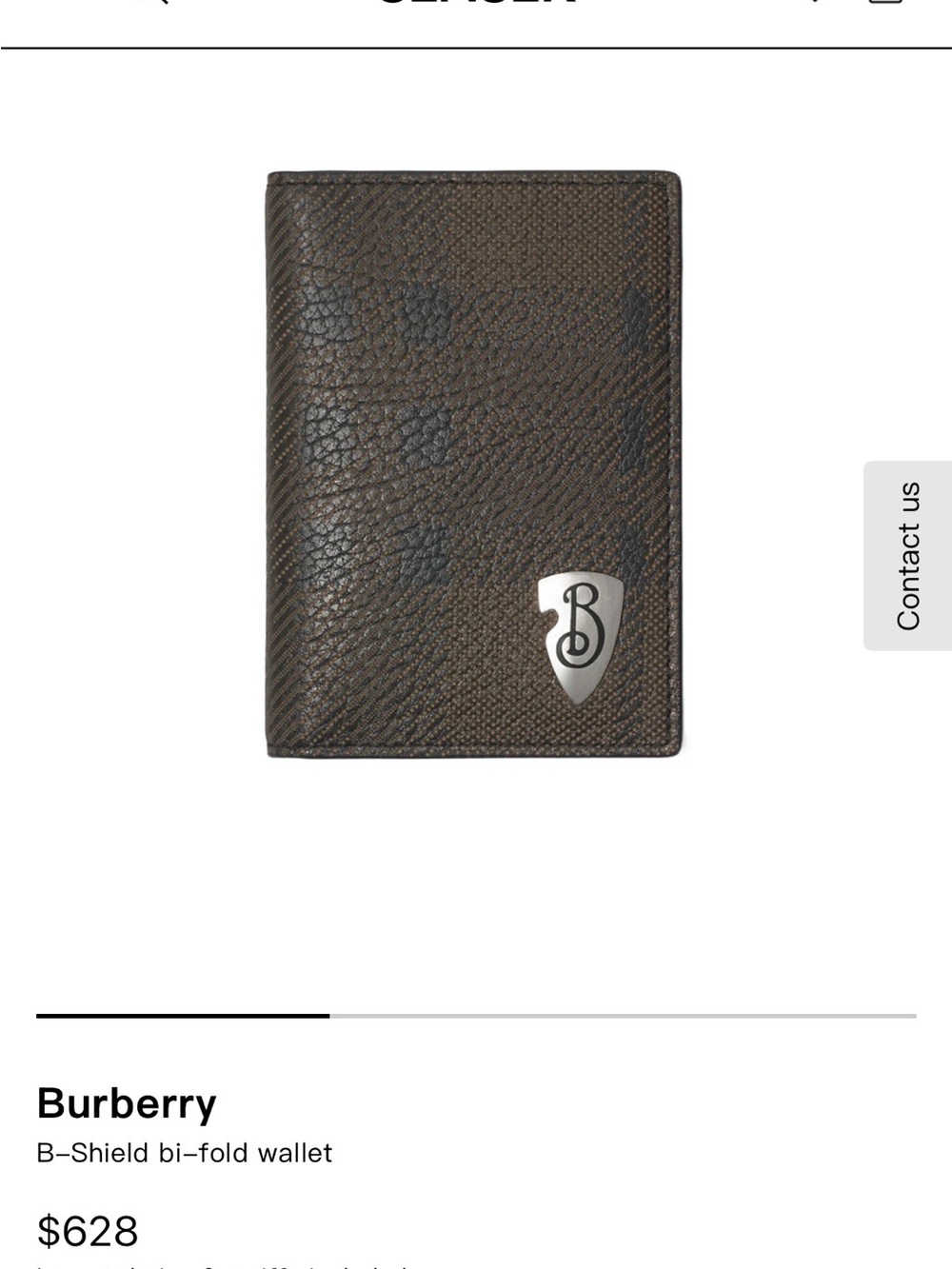 Burberry Brown Textured B-Shield Bi-Fold Card Holder